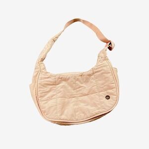 Westbronco Blush Pink Quilted Mini Hobo Bag Zip Top Adjustable Strap W Logo
